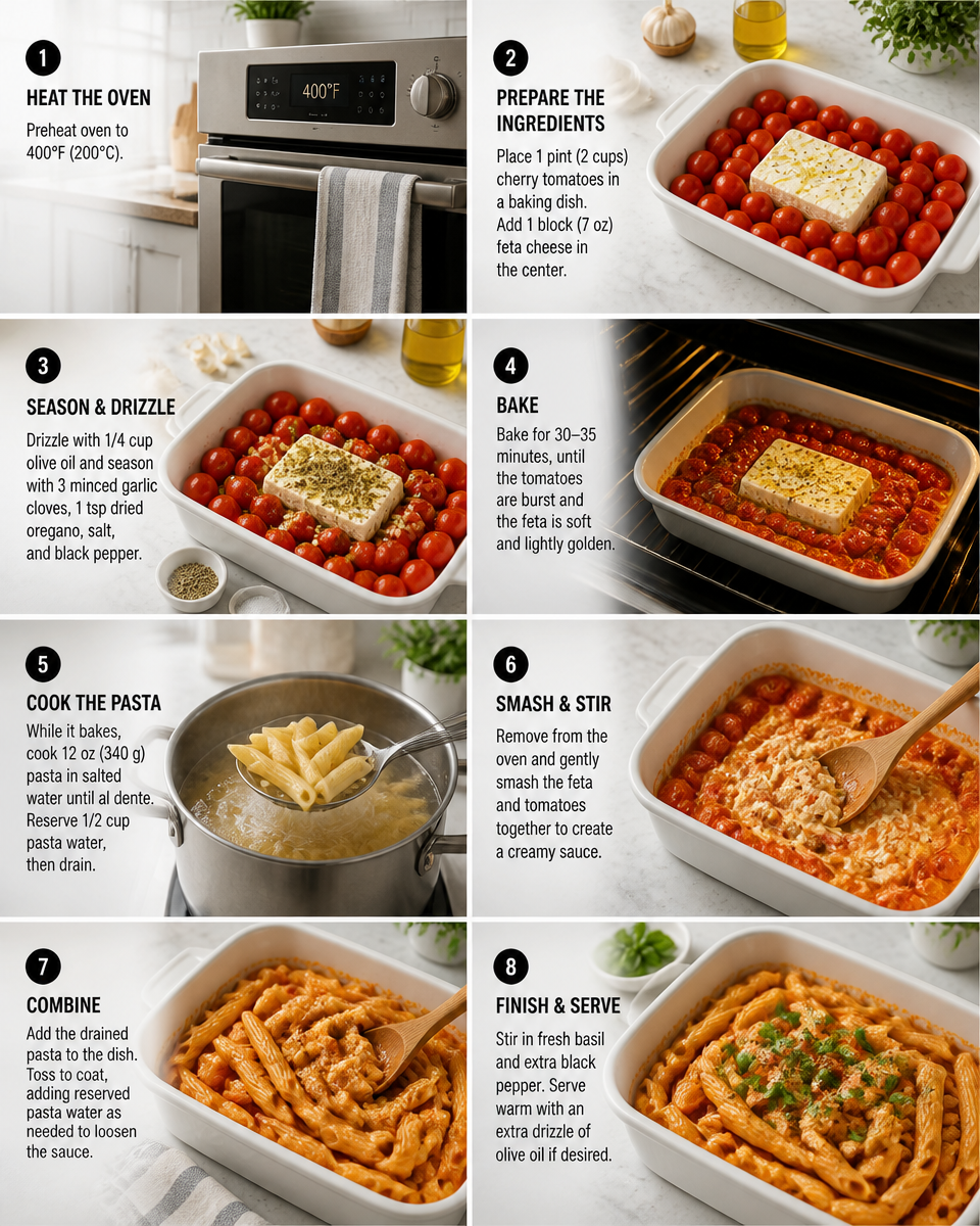 Baked Feta Pasta variations