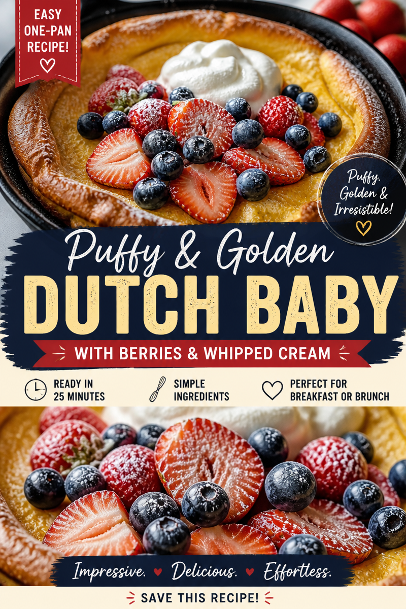 Easy Dutch Baby Pancake — Puffed Oven Skillet