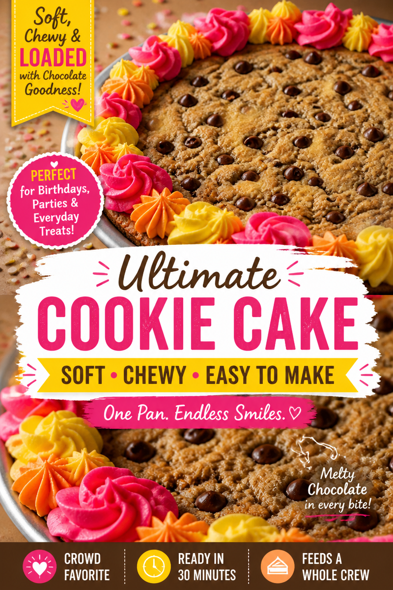 Easy Cookie Cake — Giant Birthday Cookie