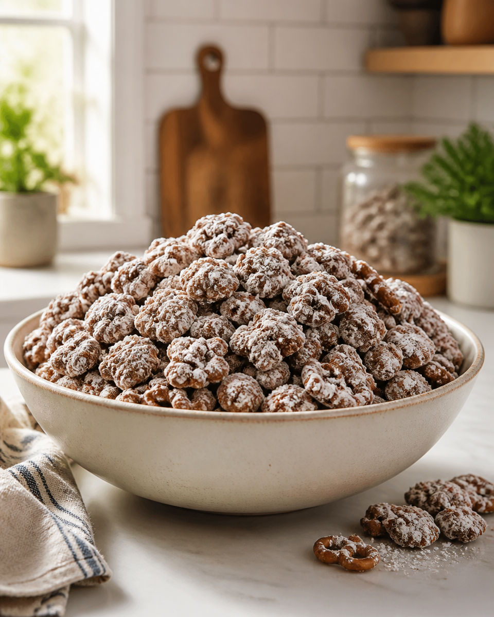 Easy Puppy Chow — Muddy Buddies Chocolate Peanut
