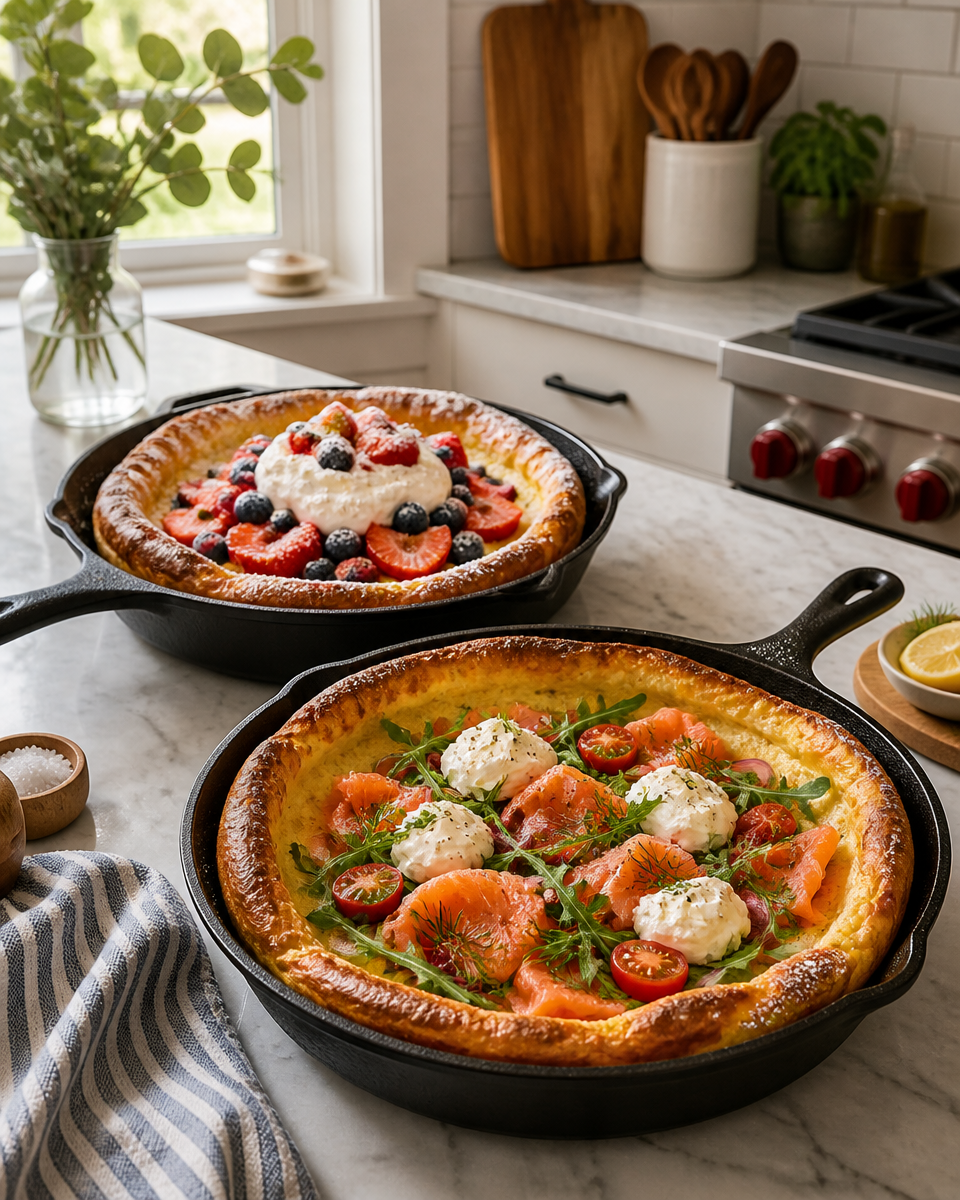 Easy Dutch Baby Pancake — Puffed Oven Skillet