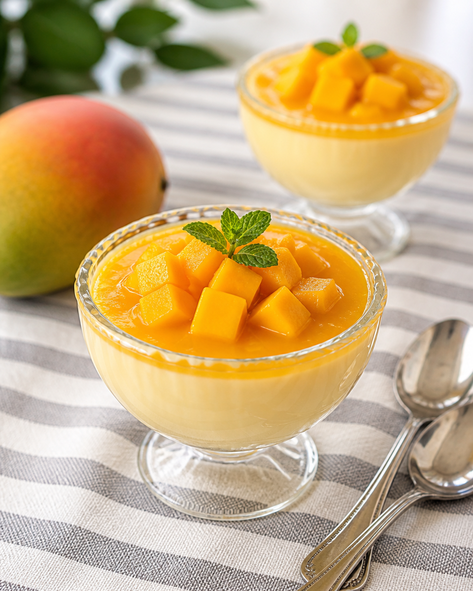 Easy Panna Cotta with Mango — Italian Gelatin