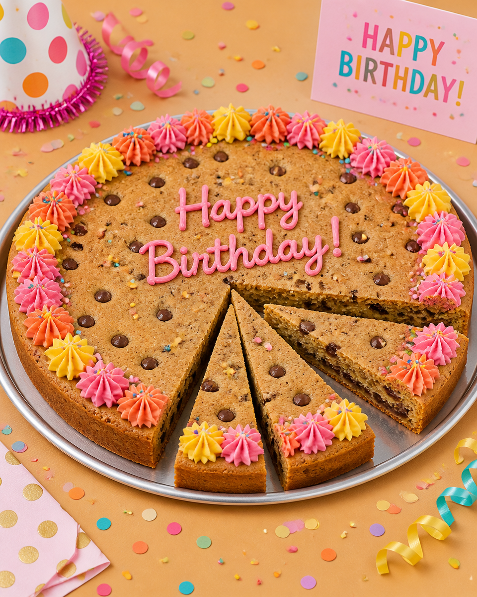 Easy Cookie Cake — Giant Birthday Cookie