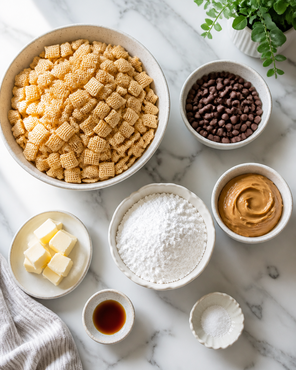 Easy Puppy Chow — Muddy Buddies Chocolate Peanut