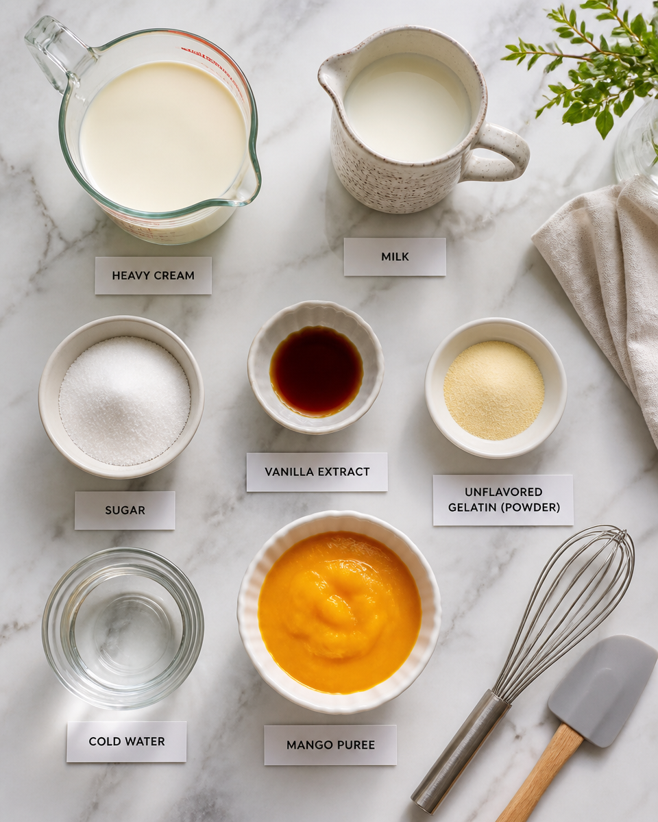 Easy Panna Cotta with Mango — Italian Gelatin