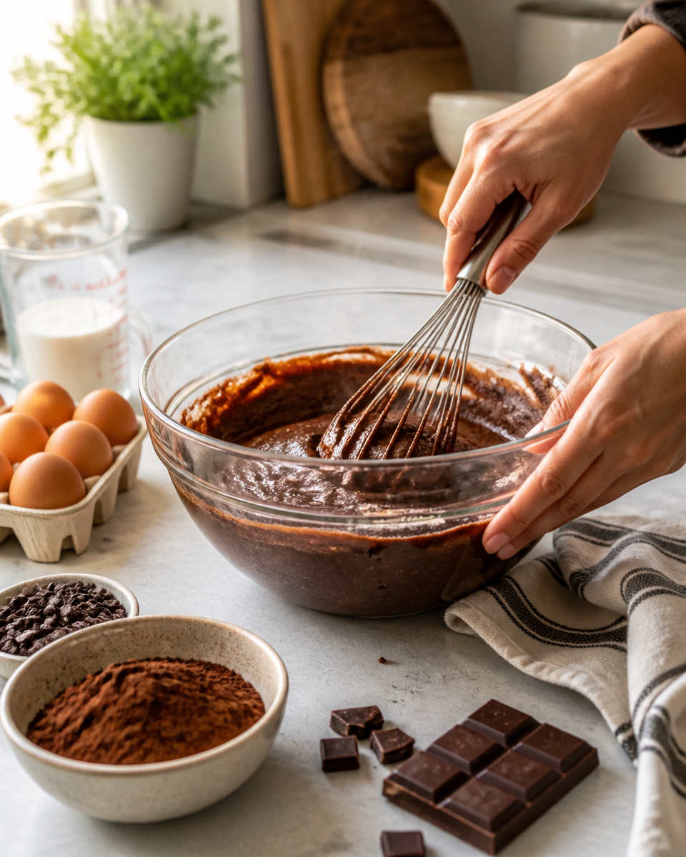 Easy Brownie Cake — Fudgy Hybrid Dessert