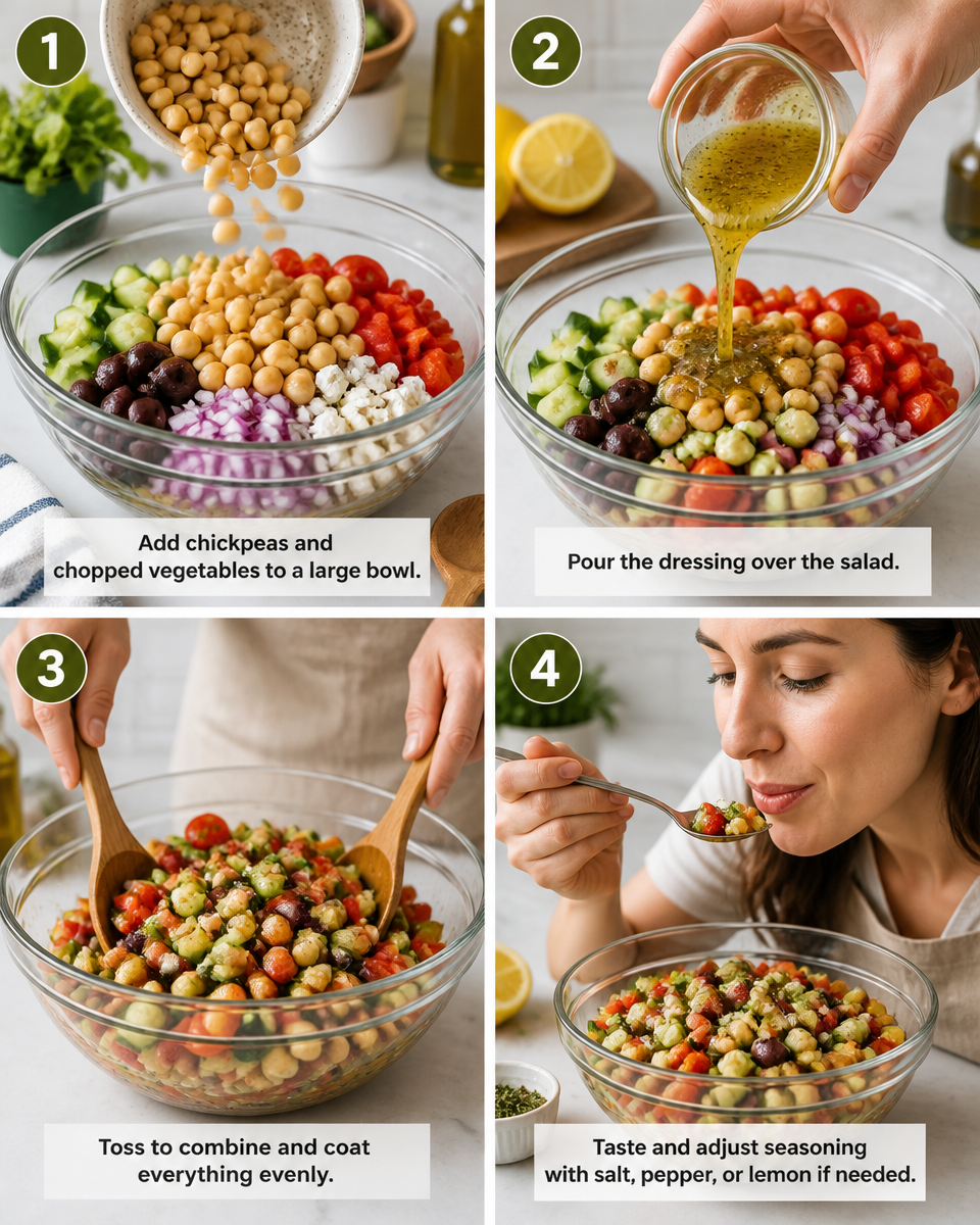 Easy Chickpea Mediterranean Salad — Lemon