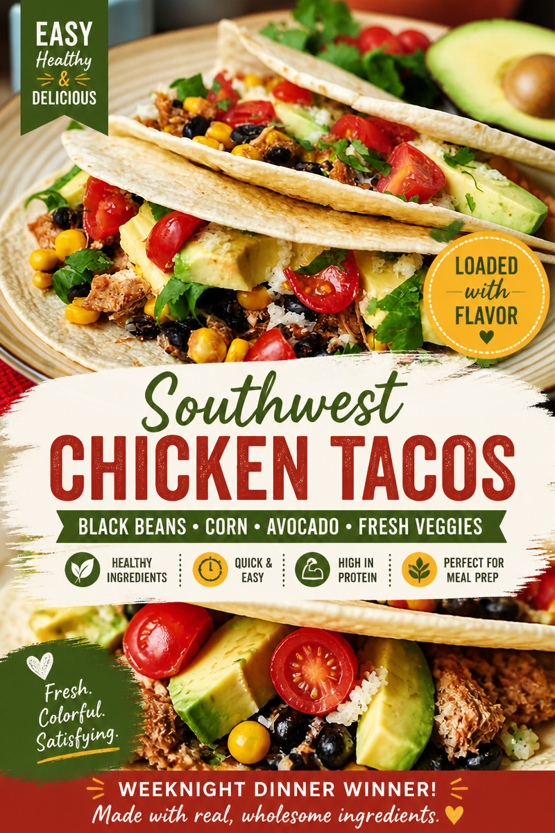 Slow Cooker Chicken and Black Bean Tacos