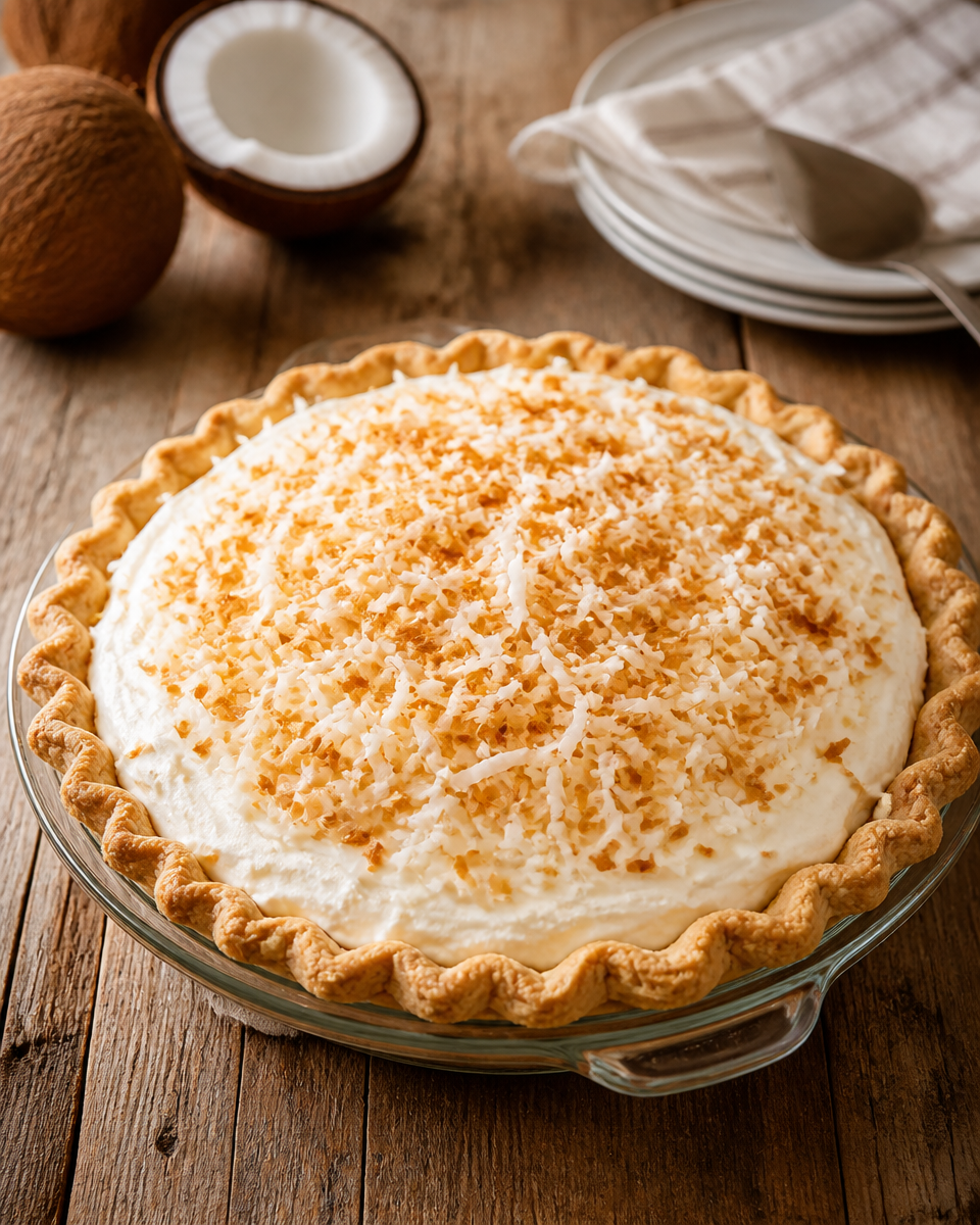 Toasted Coconut Cream Pie