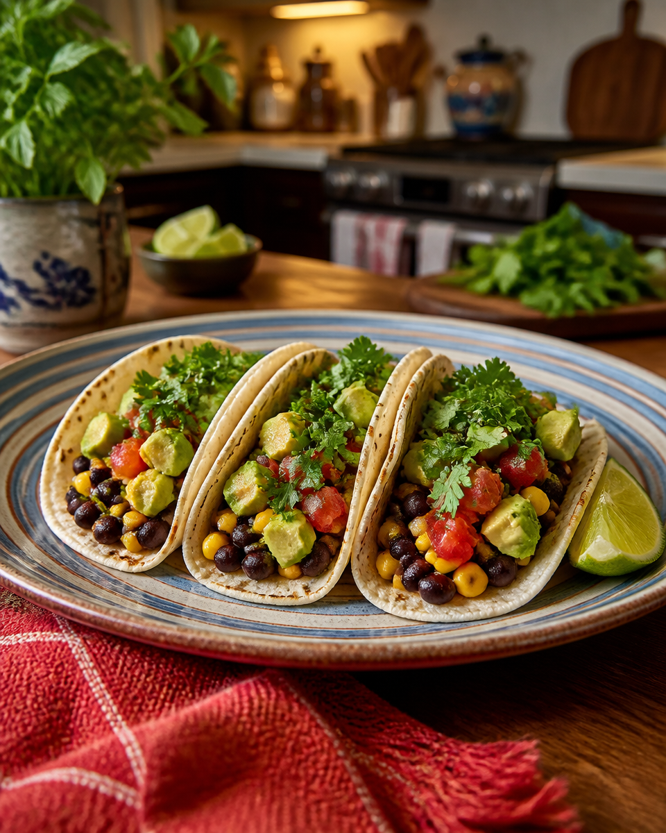 Slow Cooker Chicken and Black Bean Tacos