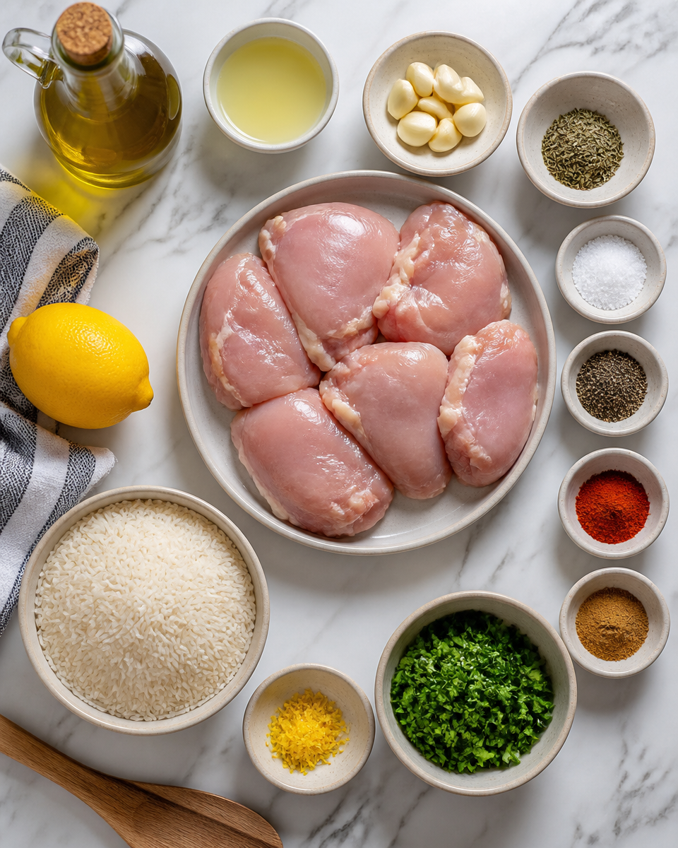 Greek Lemon Rice Bowls with Chicken