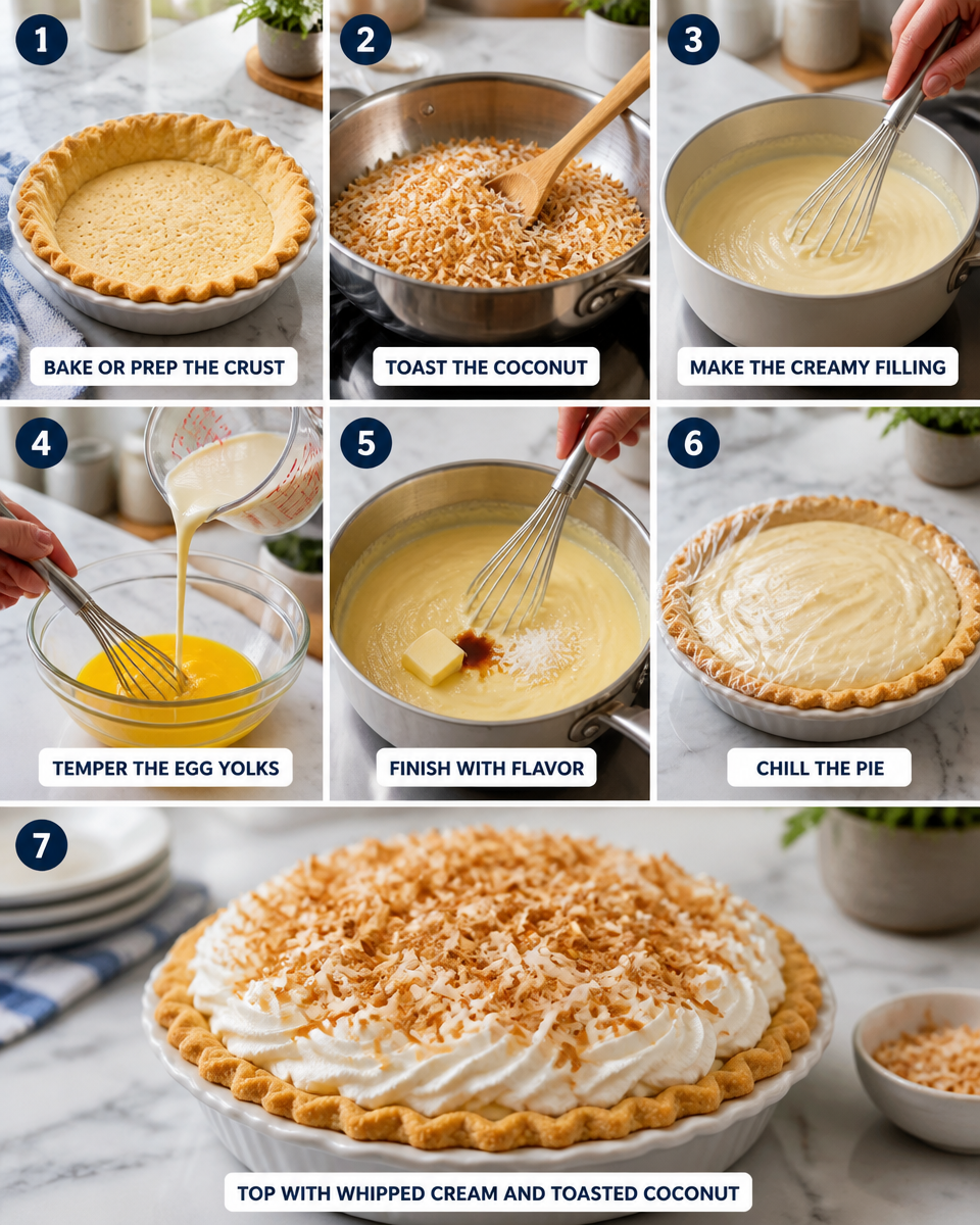 Toasted Coconut Cream Pie