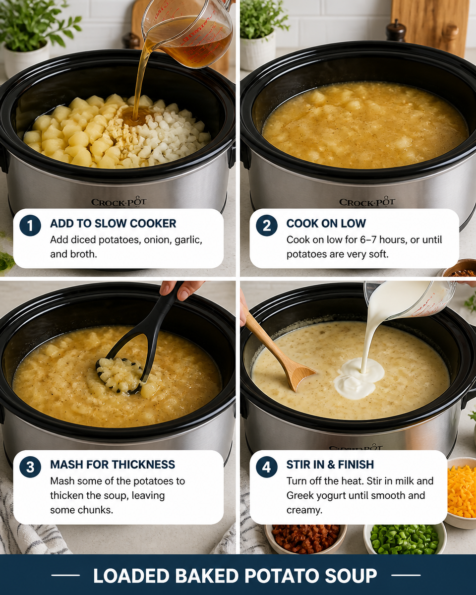 Loaded Baked Potato Soup (Lighter Version)