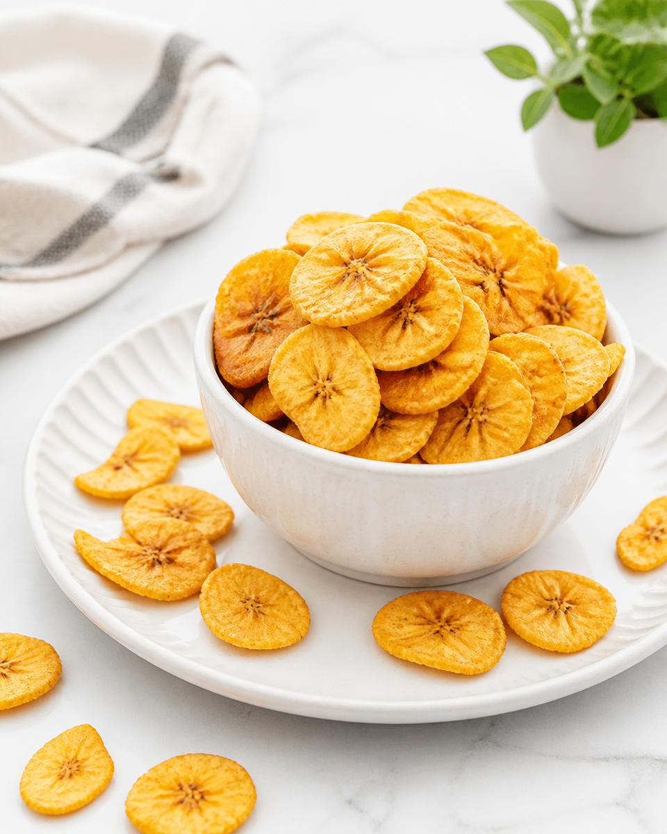 Easy Air Fryer Banana Chips — Sweet Crunchy
