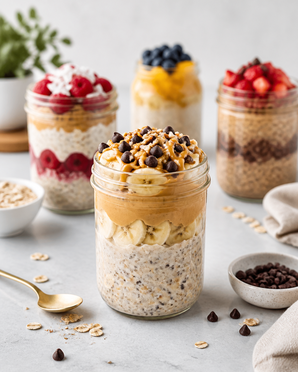 Easy Overnight Oats 5 Flavors — Meal Prep