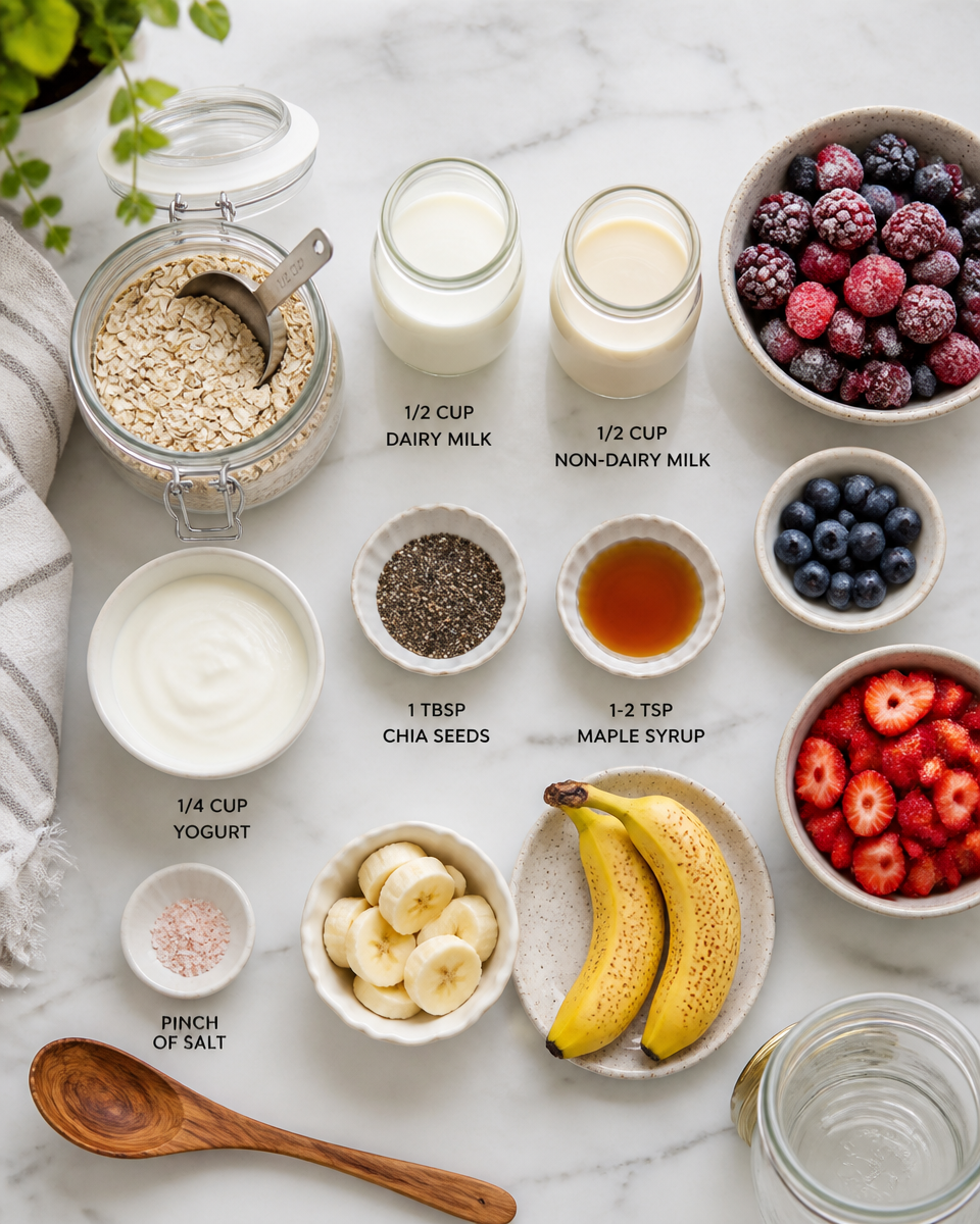 Easy Overnight Oats 5 Flavors — Meal Prep