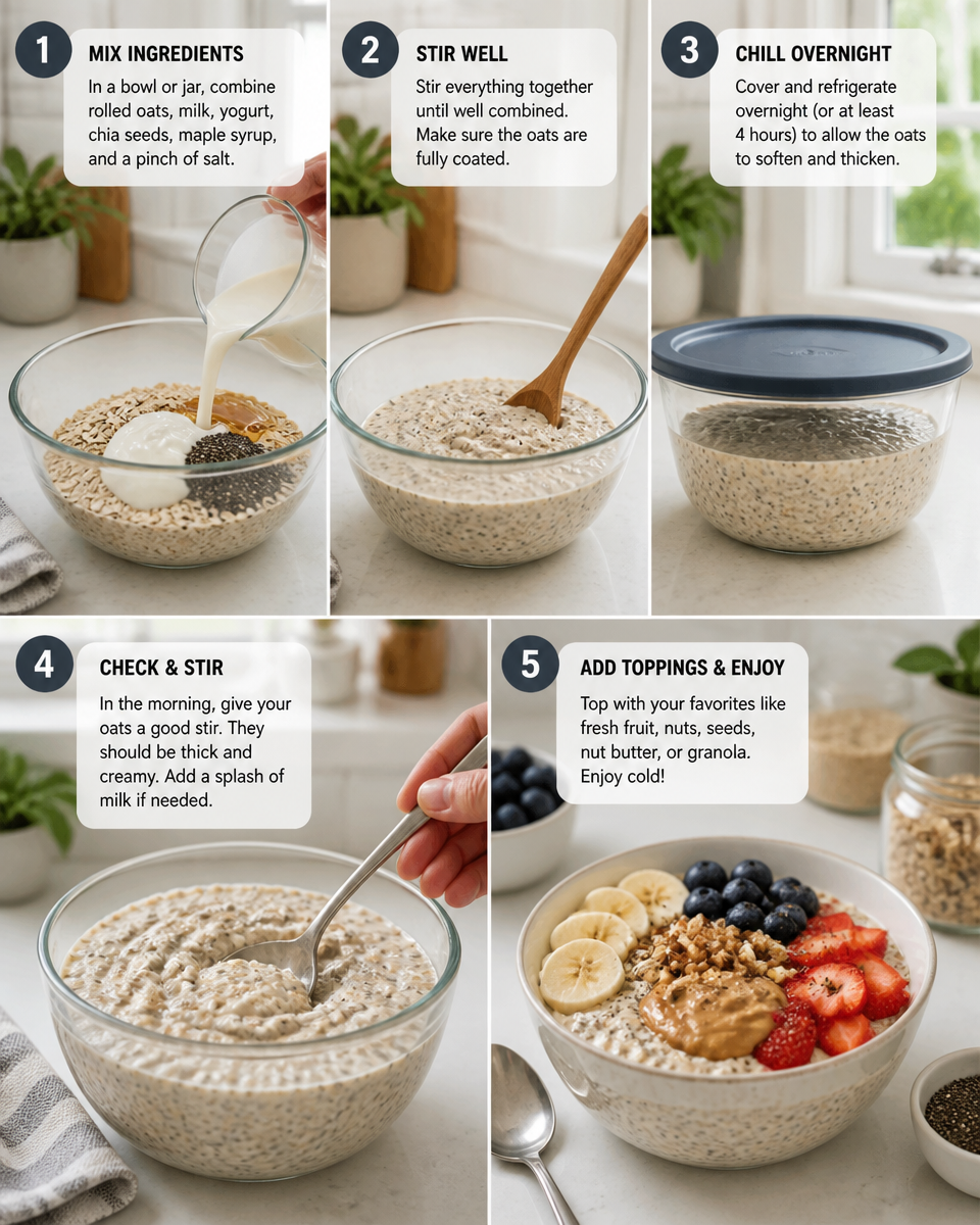 Easy Overnight Oats 5 Flavors — Meal Prep