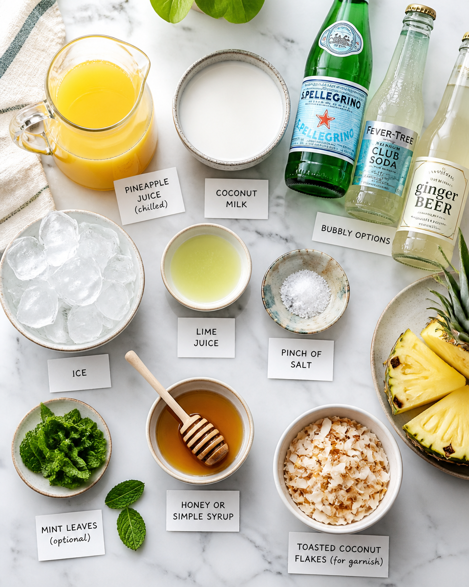 Easy Pineapple Coconut Mocktail — Tropical