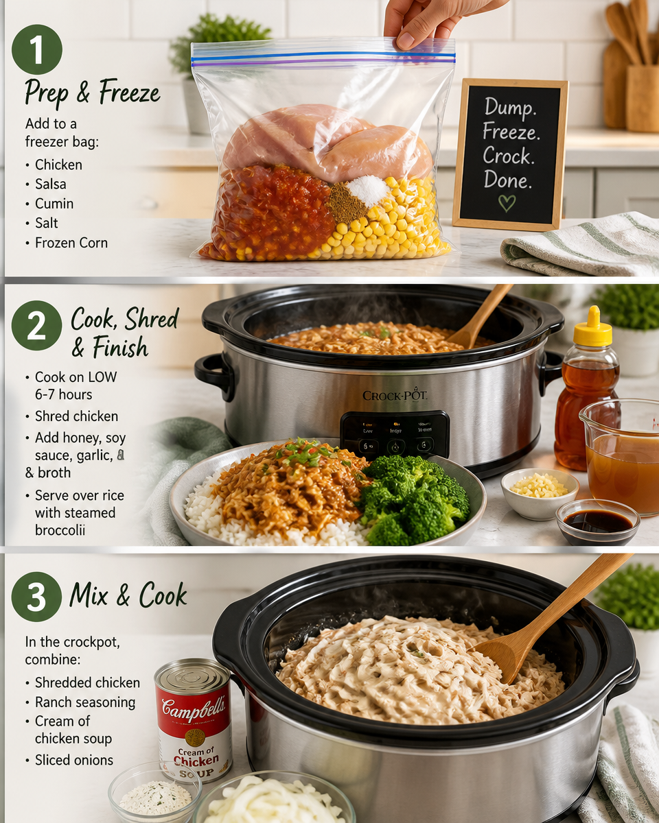 Crockpot Freezer Meals Dump and Go