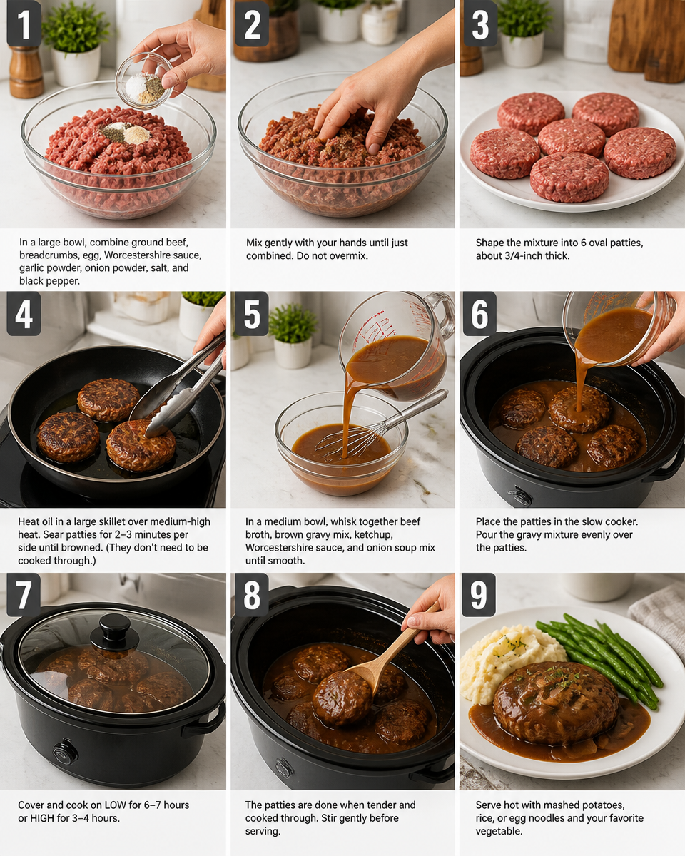 Savory Crockpot French Onion Salisbury Steak for Cozy Nights 30 Crockpot French Onion Salisbury Steak