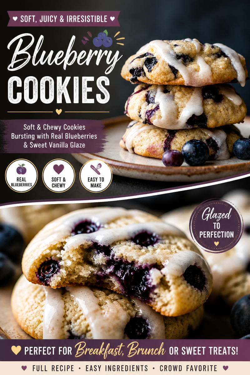 Blueberry Muffin Top Cookies