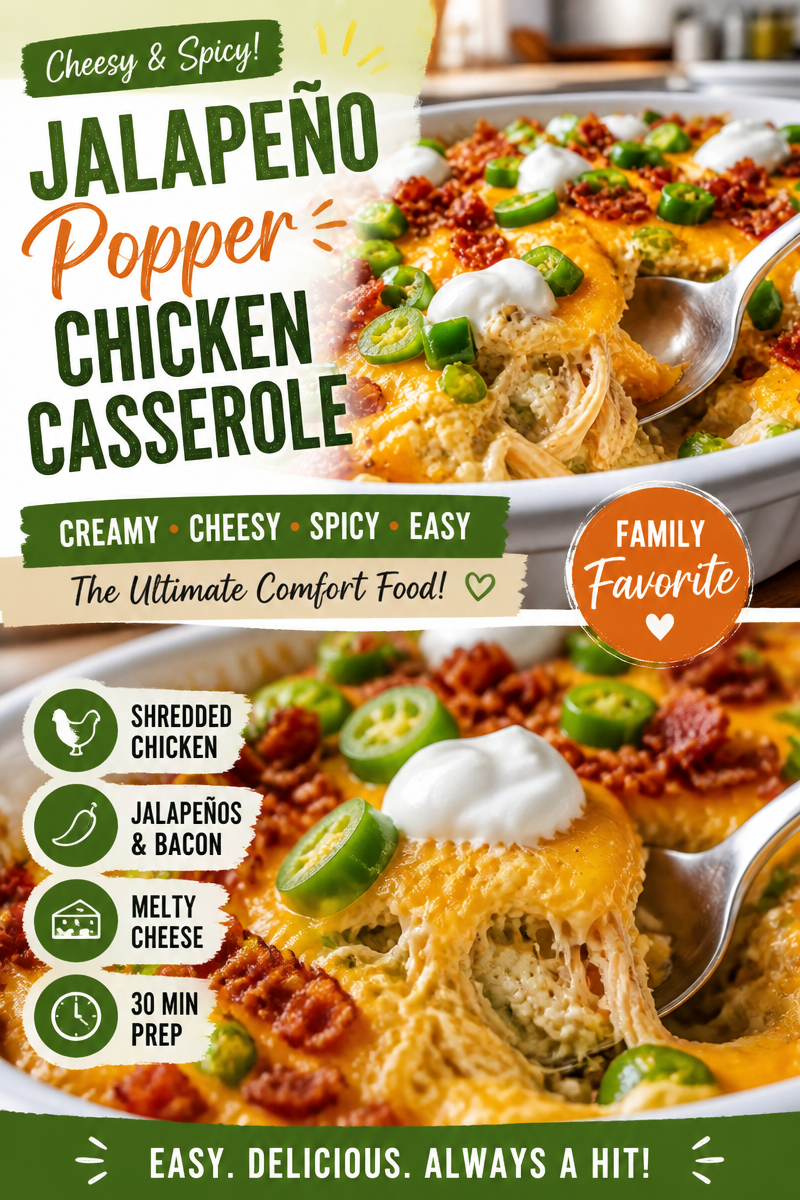 Creamy Jalapeño Chicken Casserole