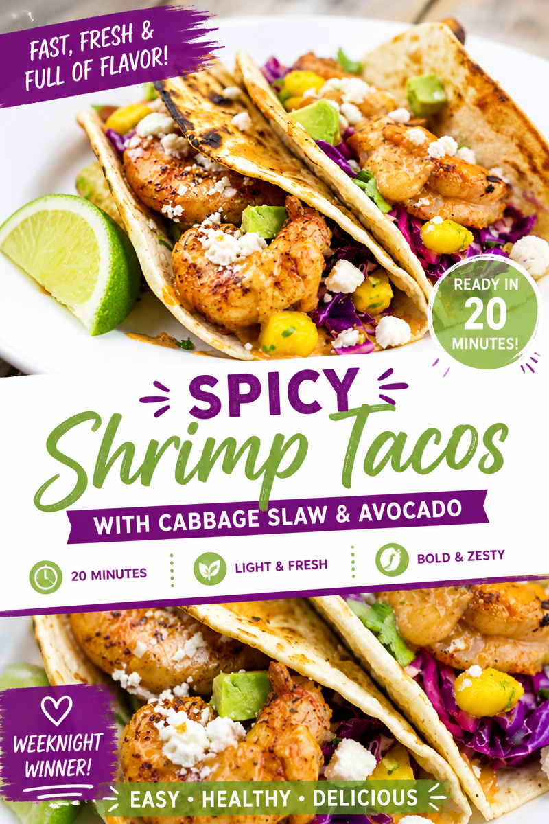Mango Shrimp Tacos with Slaw