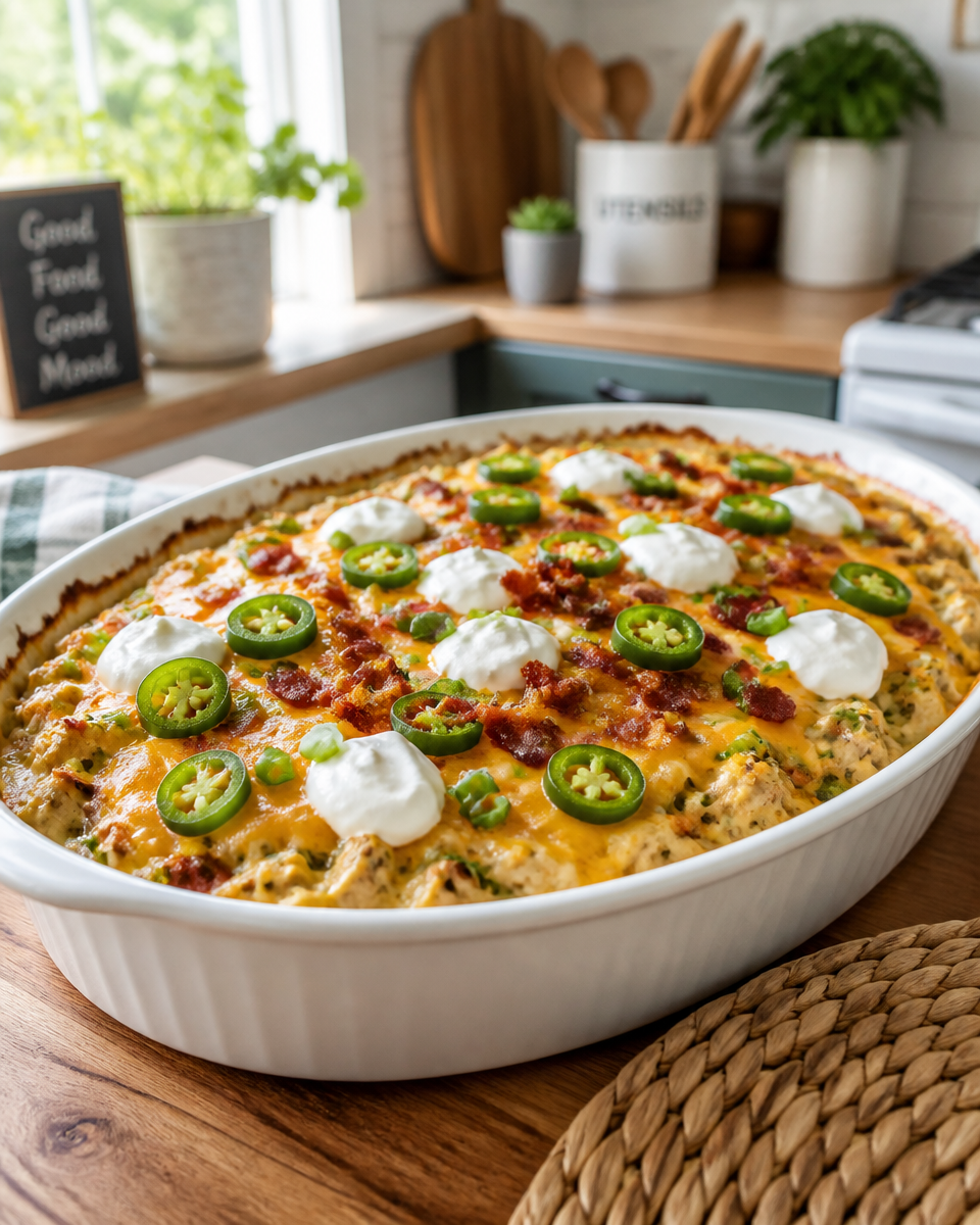 Creamy Jalapeño Chicken Casserole