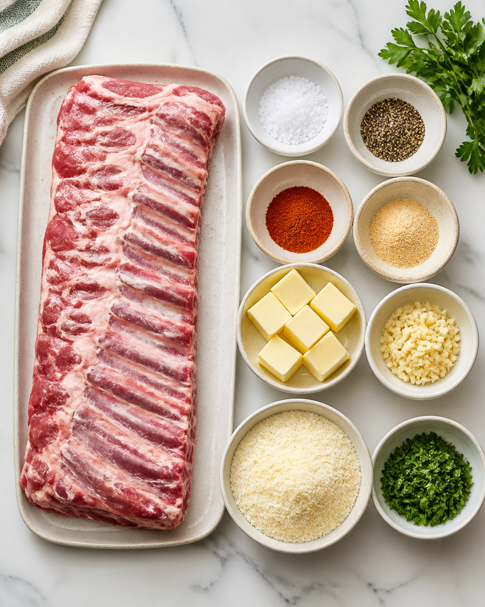 Garlic Parmesan Pork Ribs (Oven)