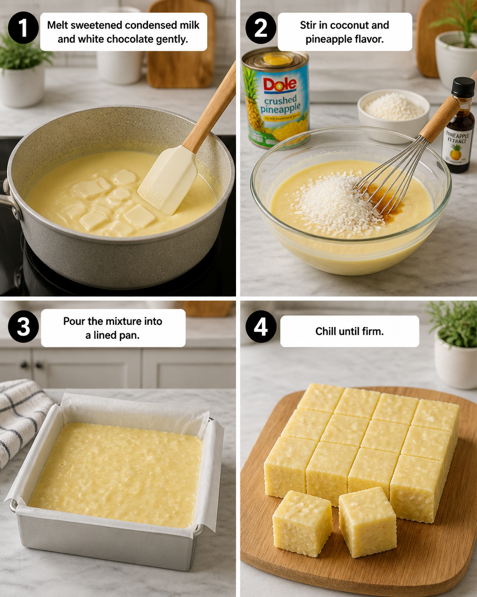 Pineapple Coconut Fudge