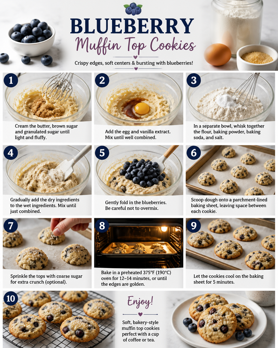 Blueberry Muffin Top Cookies