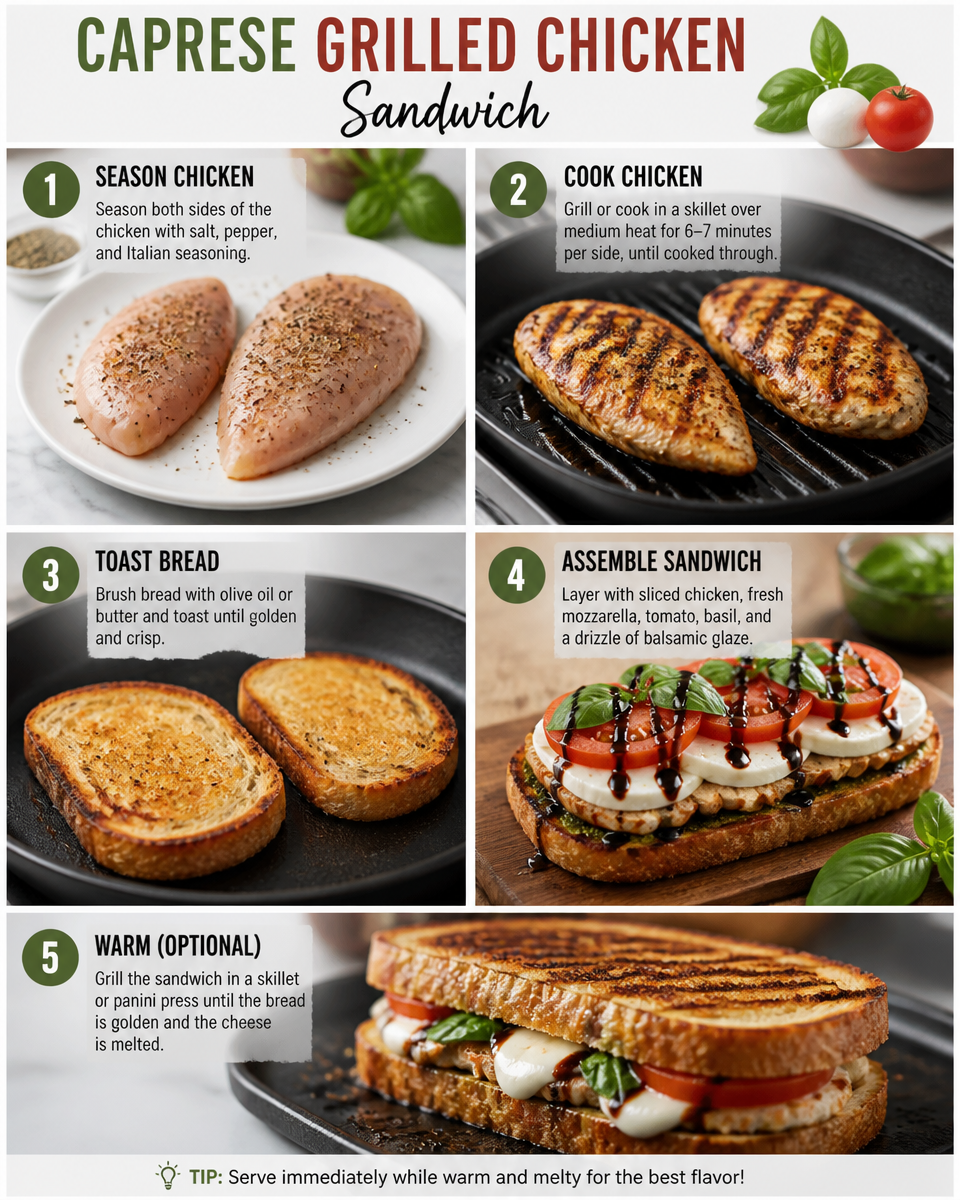 Caprese Grilled Chicken Sandwich