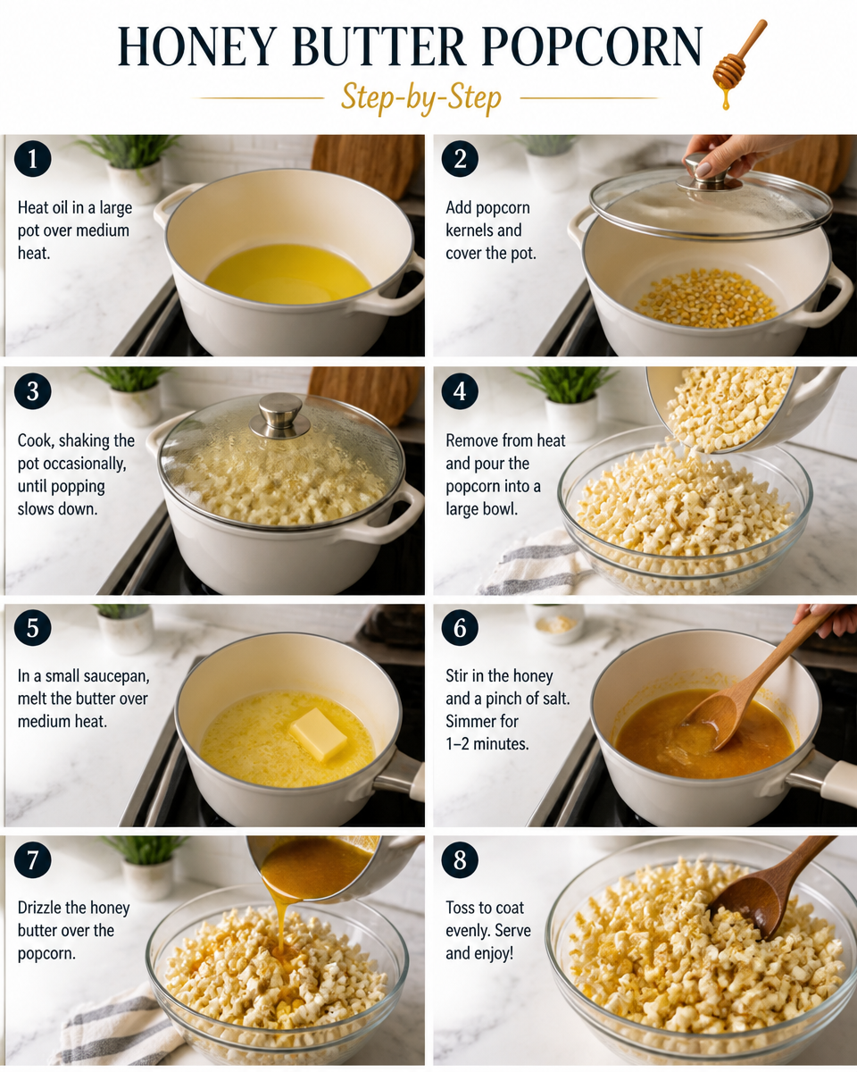 Honey Butter Popcorn (Stovetop)