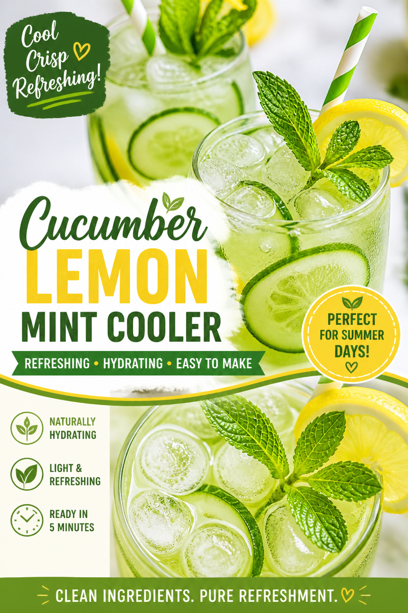 Easy Cucumber Mint Cooler — Spa Water Drink
