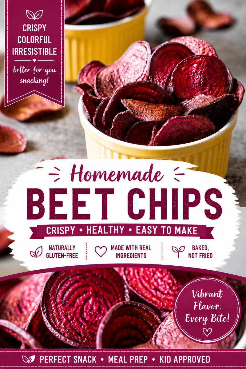 Easy Beet Chips Oven — Crispy Colorful Snack