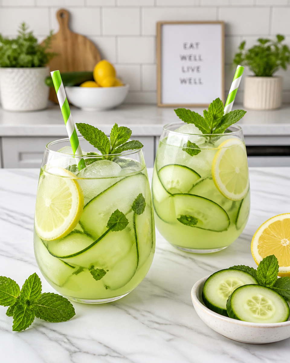 Easy Cucumber Mint Cooler — Spa Water Drink