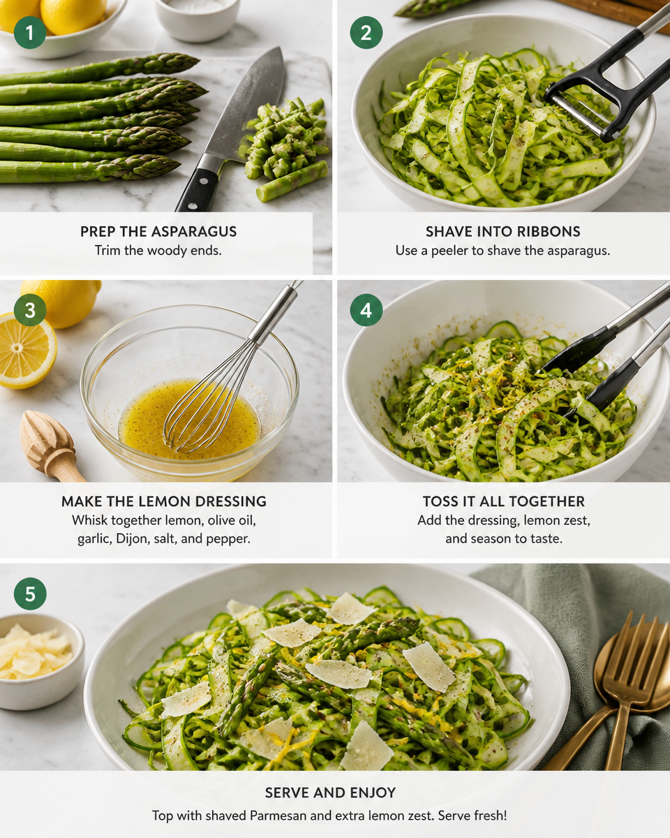 Easy Lemon Asparagus Salad — Spring Shaved