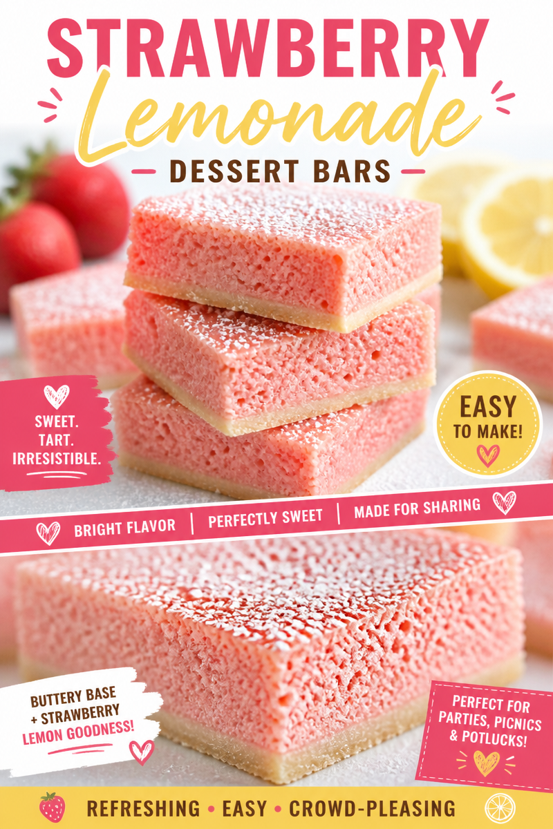 Strawberry Lemonade Bars