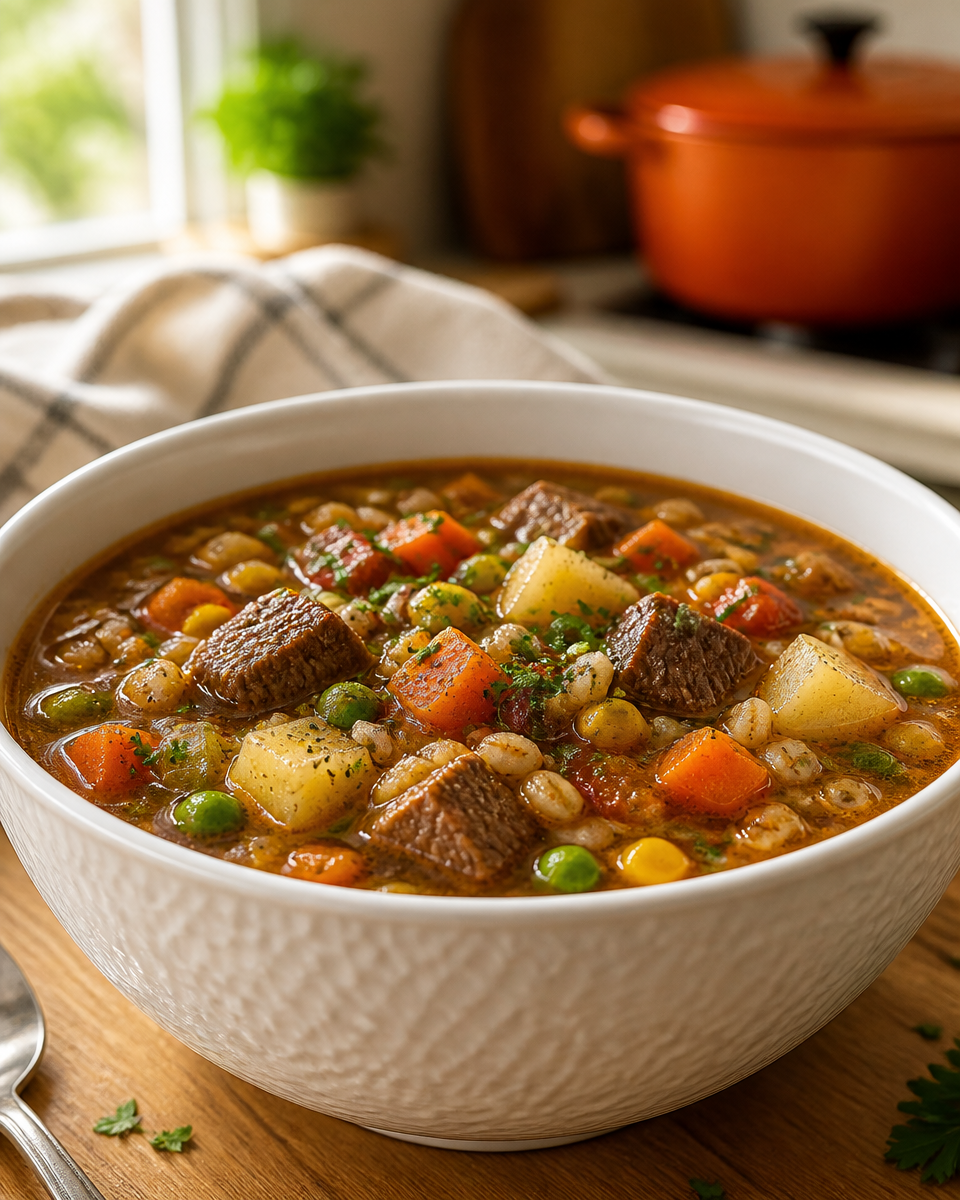 Vegetable Beef Barley Soup