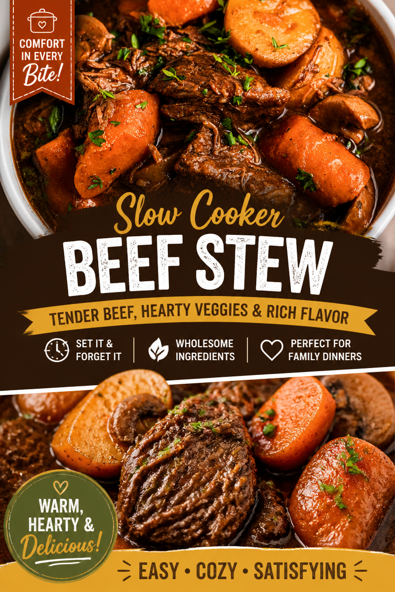 Slow Cooker Beef and Mushroom Stew