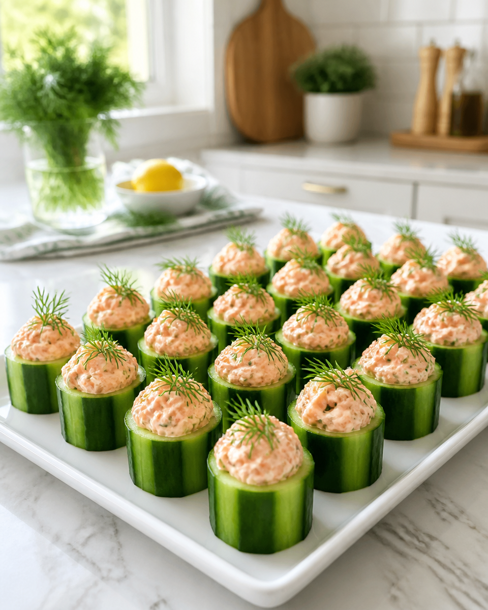 Smoked Salmon Cucumber Bites