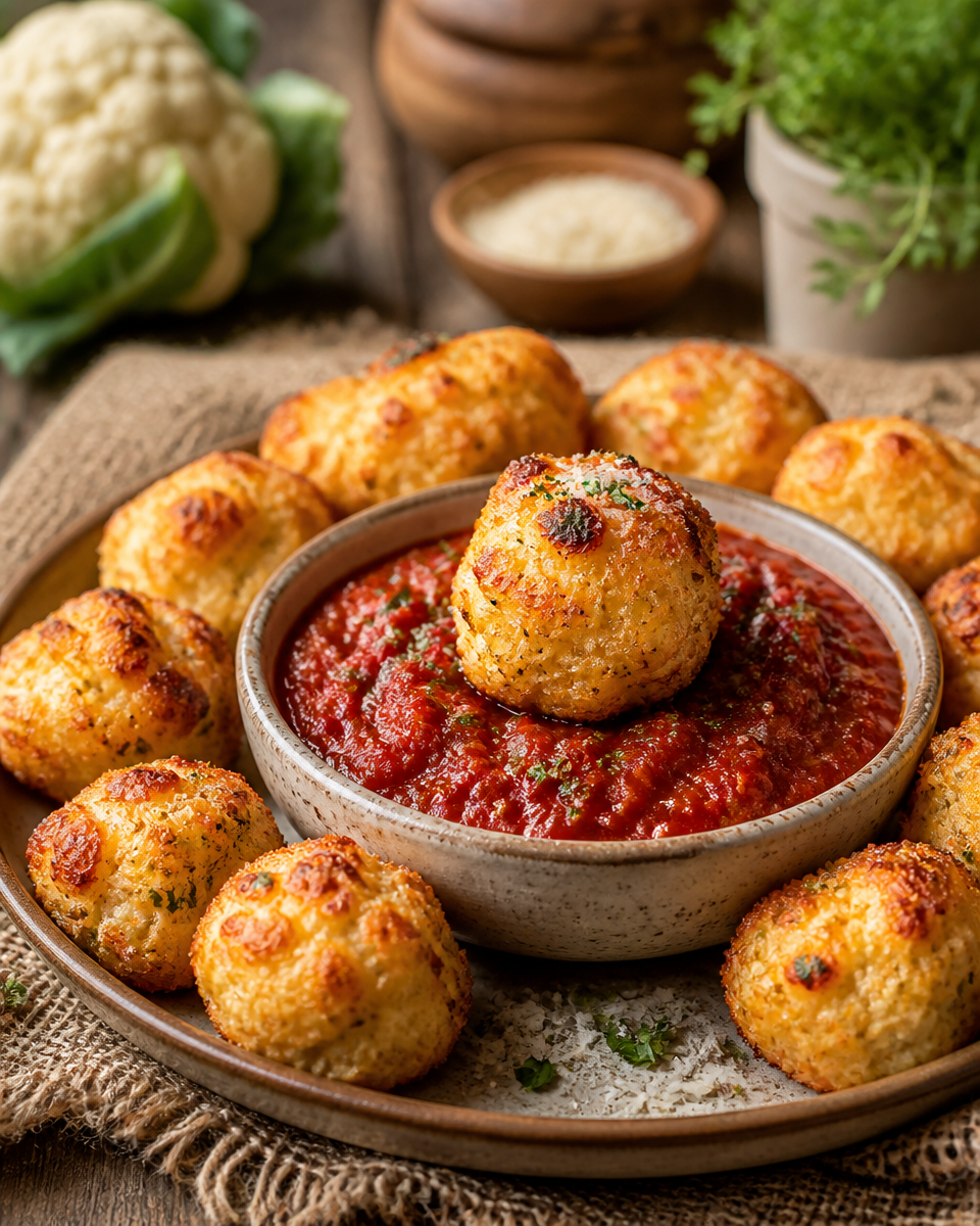 Cheesy Cauliflower Tots