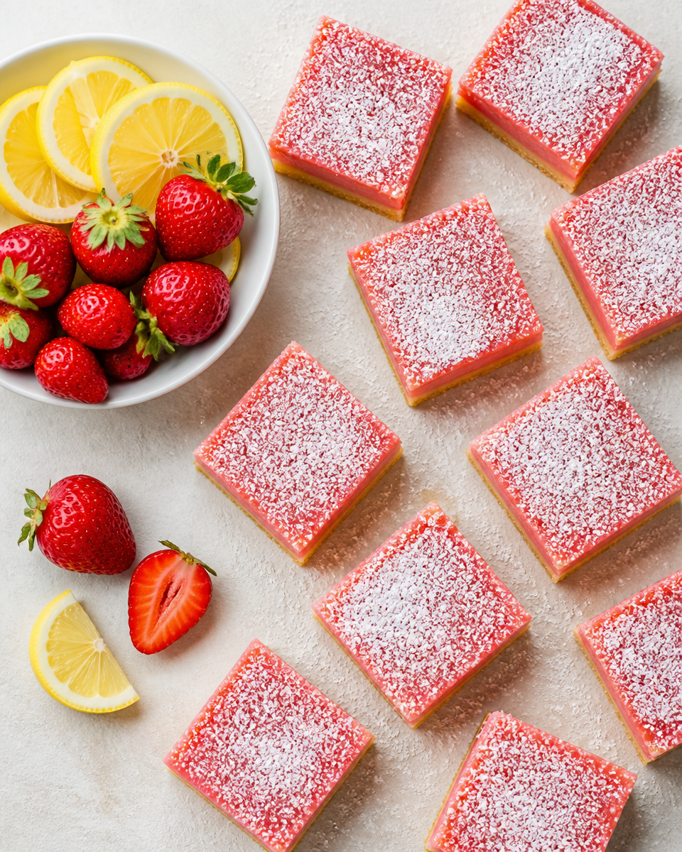 Strawberry Lemonade Bars
