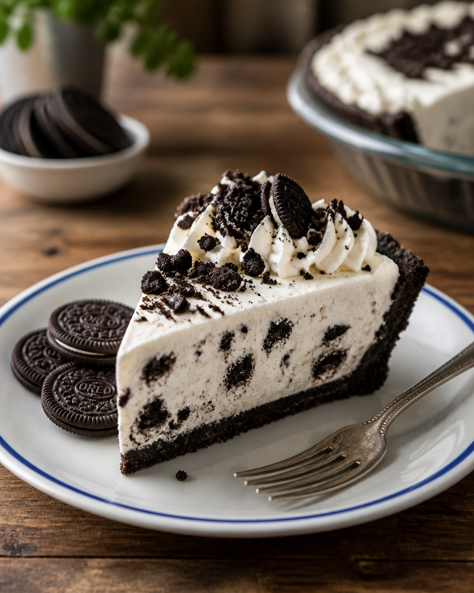 Oreo Fluff Pie (No Bake)