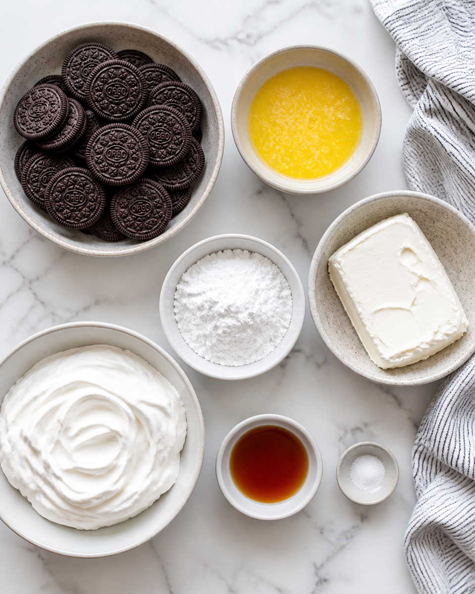 Oreo Fluff Pie (No Bake)