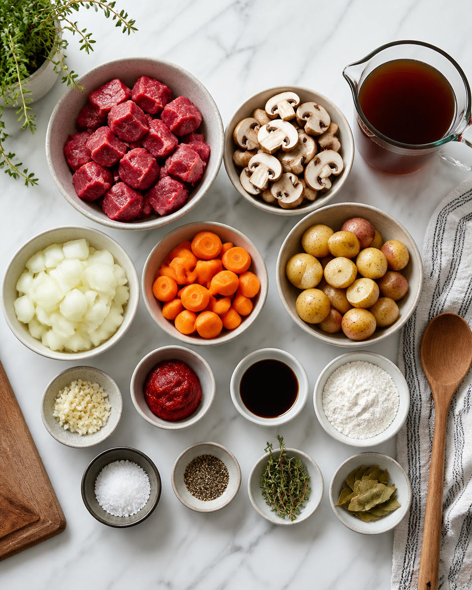 Slow Cooker Beef and Mushroom Stew