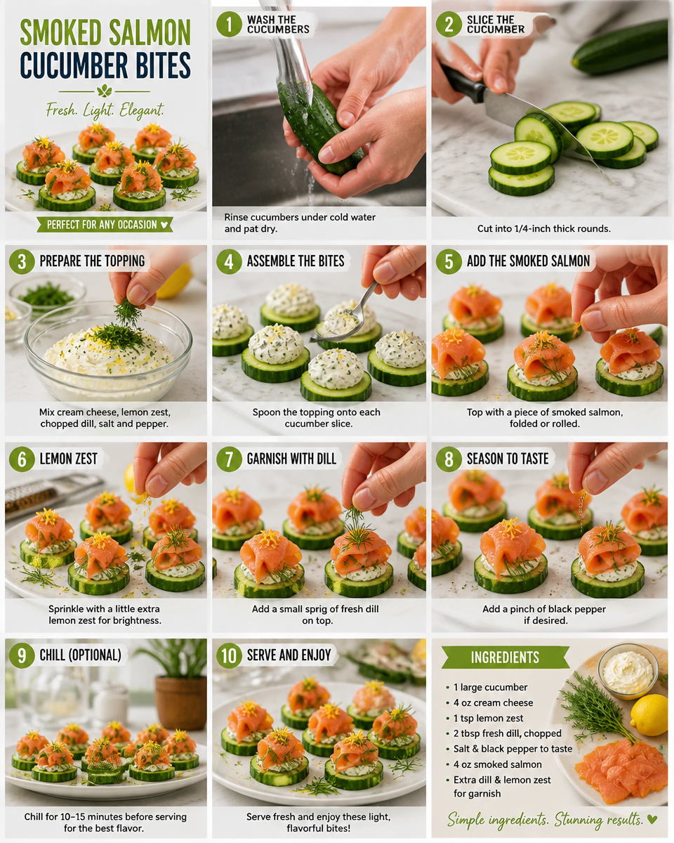 Smoked Salmon Cucumber Bites