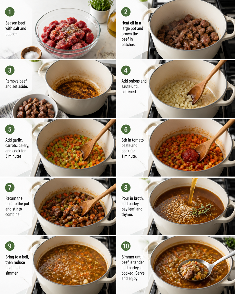 Vegetable Beef Barley Soup