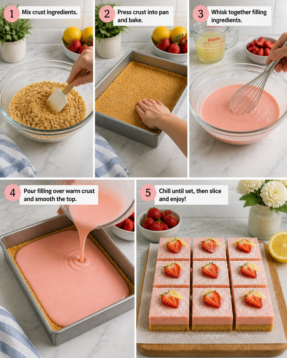 Strawberry Lemonade Bars