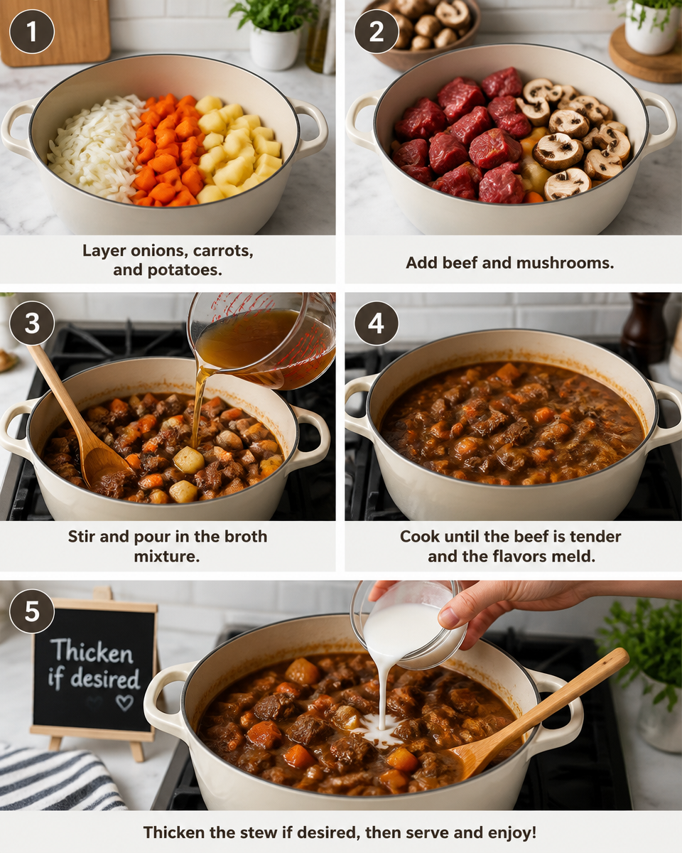 Slow Cooker Beef and Mushroom Stew